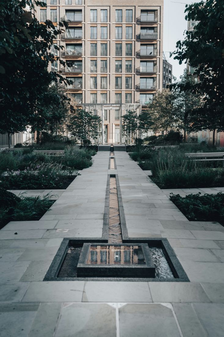 Landscaped residential garden